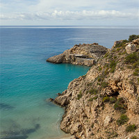Buy canvas prints of Rugged coastline on Ibiza by Frederick McLean