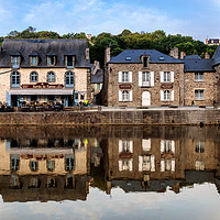Buy canvas prints of Rance River Reflections Dinan Brittany France  by Susan Moss