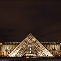 Buy canvas prints of Louvre Museum Pyramid Paris by Catherine Kiely