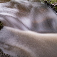 Buy canvas prints of A small waterfall abstract on the North York Moors by Martin Williams
