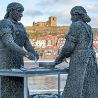 Buy canvas prints of Herring Girls, Whitby by Martin Williams