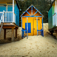 Buy canvas prints of Wells-next-the-Sea beach hut by Martin Williams