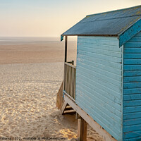 Buy canvas prints of Looking out to sea - Beach hut at Wells-Next-the-Sea by Martin Williams