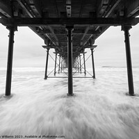 Buy canvas prints of Under the pier at Saltburn by the sea in North Yor by Martin Williams