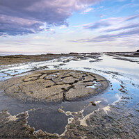 Buy canvas prints of Circular rock formations at Saltwick Bay, North Yo by Martin Williams