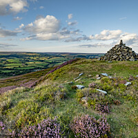 Buy canvas prints of Pile of stones looking over Rosedale Abbey, North  by Martin Williams