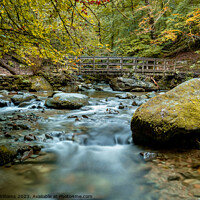 Buy canvas prints of Bridge over stock ghyll near Ambleside in the Lake District by Martin Williams
