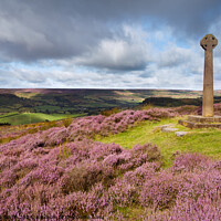Buy canvas prints of North York Moors, Rosedale Abbey Millennium Cross by Martin Williams