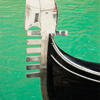 Buy canvas prints of Venice Gondola Bow by Martin Williams