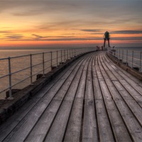Buy canvas prints of Whitby West Pier by Martin Williams