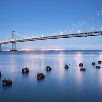 Buy canvas prints of The Bay Bridge, San Francisco by Martin Williams