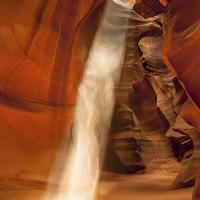 Buy canvas prints of Guiding Light, Upper Antelope Canyon by Martin Williams