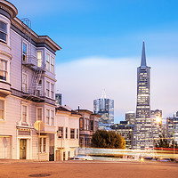 Buy canvas prints of San Francisco Skyline Viewed Along Montgomery Stre by Martin Williams