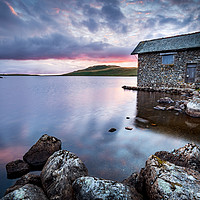 Buy canvas prints of Boathouse at Devoke Water, Lake District by Martin Williams