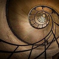 Buy canvas prints of Spiral stairs - Arc de Triomphe by Martin Williams