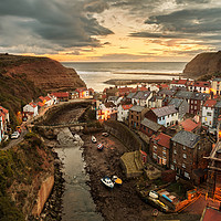 Buy canvas prints of Staithes Dawn by Martin Williams