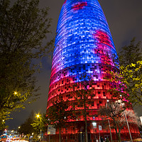 Buy canvas prints of Torre Agbar - Barcelona by Martin Williams