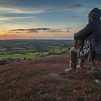 Buy canvas prints of Seated Man - North York Moors by Martin Williams