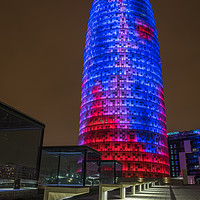 Buy canvas prints of Torre Agbar Tower. Barcelona by Martin Williams