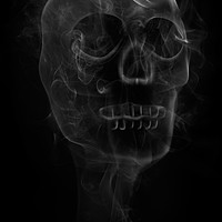 Buy canvas prints of Smoking Skull by Martin Williams