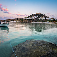 Buy canvas prints of Lindos Bay, Rhodes, Greece by Martin Williams