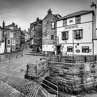 Buy canvas prints of The Bay Hotel, Robin Hood's Bay by Martin Williams