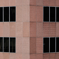 Buy canvas prints of Architecture detail in office block, Birmingham al by Martin Williams
