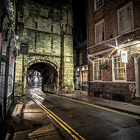 Buy canvas prints of Christmas at Bootham Bar, York City, England by Martin Williams