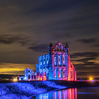Buy canvas prints of Whitby Abbey Illuminations by Martin Williams