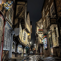 Buy canvas prints of Moon Over the Shambles, York by Martin Williams