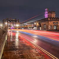 Buy canvas prints of Light Trails over Lendal Bridge, York, North Yorks by Martin Williams