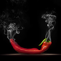 Buy canvas prints of Smoking Red hot Chilli by Martin Williams