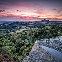Buy canvas prints of Evening at Cockshaw Hill, Roseberry Topping by Martin Williams