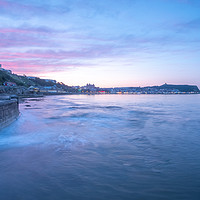 Buy canvas prints of Sunset over Scarborough, North Yorkshire by Martin Williams