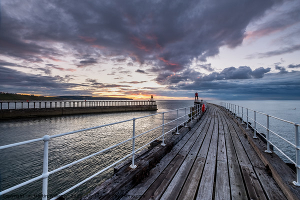 Whitby East Pier Framed Print by Martin Williams