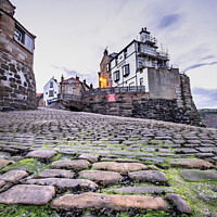 Buy canvas prints of The slipway Robin Hoods Bay, North Yorkshire Coast by Martin Williams