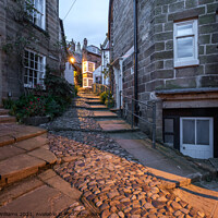 Buy canvas prints of Robin Hood's Bay alleyways, the openings by Martin Williams