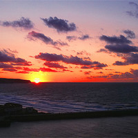 Buy canvas prints of Whitby Sunset by Joe Tinkler