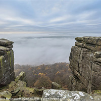 Buy canvas prints of Curbar Edge, Above the Mist by mhfore Photography