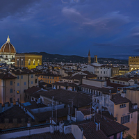 Buy canvas prints of Florence Night Time by mhfore Photography