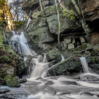 Buy canvas prints of Lumsdale Falls by mhfore Photography