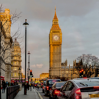 Buy canvas prints of Big Ben, Westminster Golden Hour by mhfore Photography