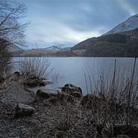 Buy canvas prints of Steely Grey Loweswater by Cheryl Quine