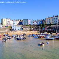 Buy canvas prints of Tenby Harbour Beach by Mark Campion