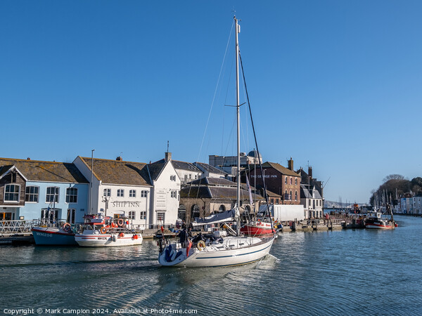 Weymouth Harbour Yacht  Picture Board by Mark Campion