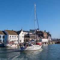 Buy canvas prints of Weymouth Harbour Yacht  by Mark Campion