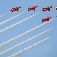 Buy canvas prints of Eight Red Arrows by Mark Campion