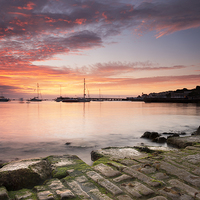 Buy canvas prints of Swanage Sunrise by Andrew Bannister