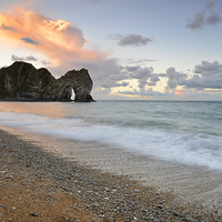 Buy canvas prints of Durdle sunrise by Andrew Bannister