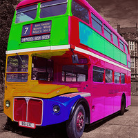 Buy canvas prints of Psycadelic Bus by mike fahy